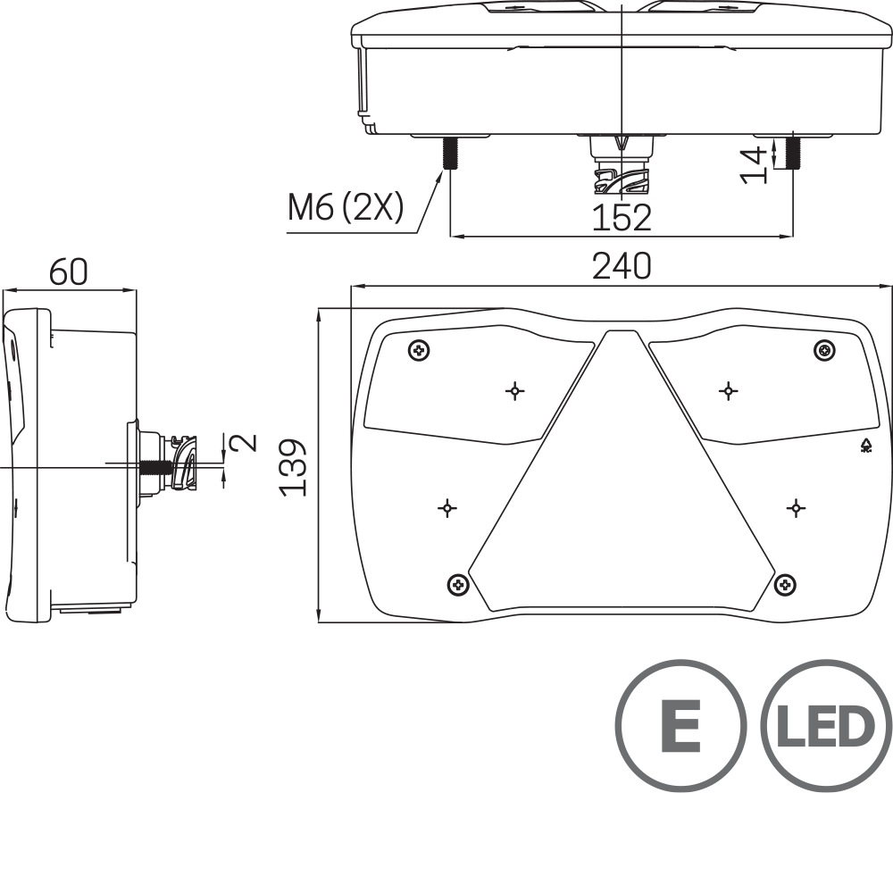 3197 - Homologated rear lamp