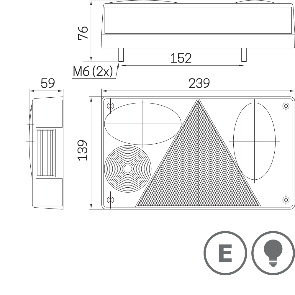 3139 - Homologated rear lamp