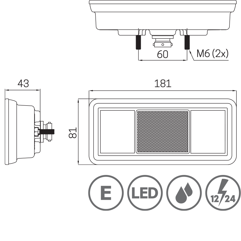 3159 - Homologated rear lamp