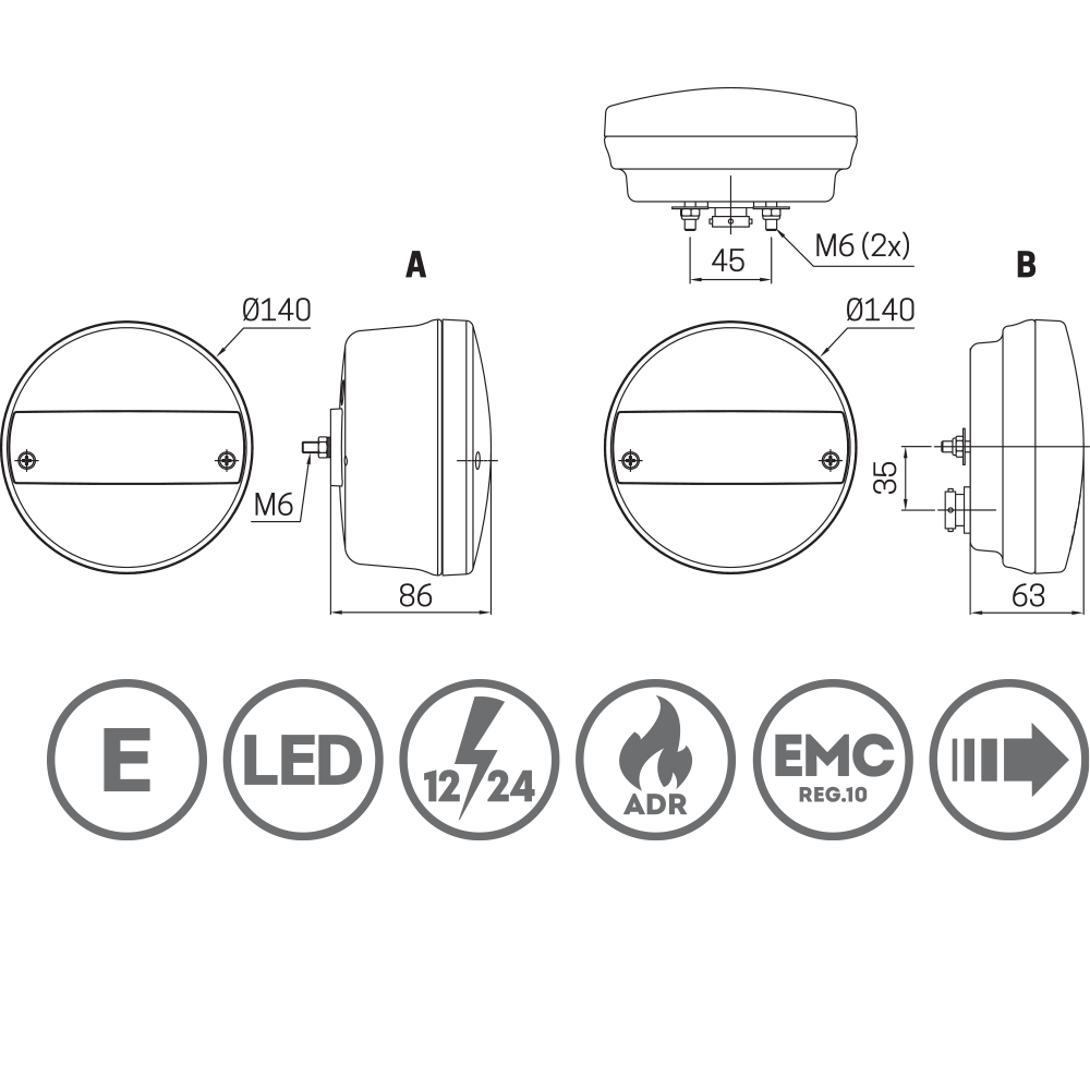 3111 - Homologated rear lamp