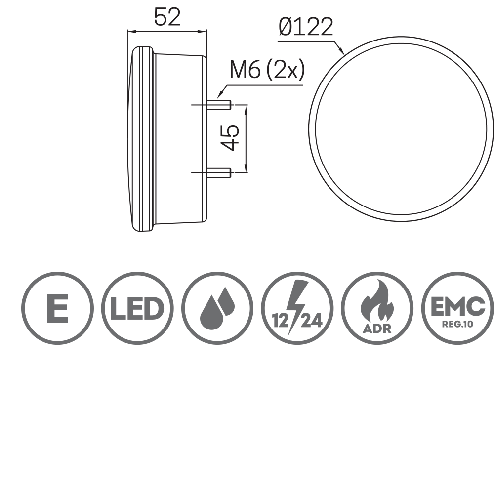 3180 - Homologated rear lamp