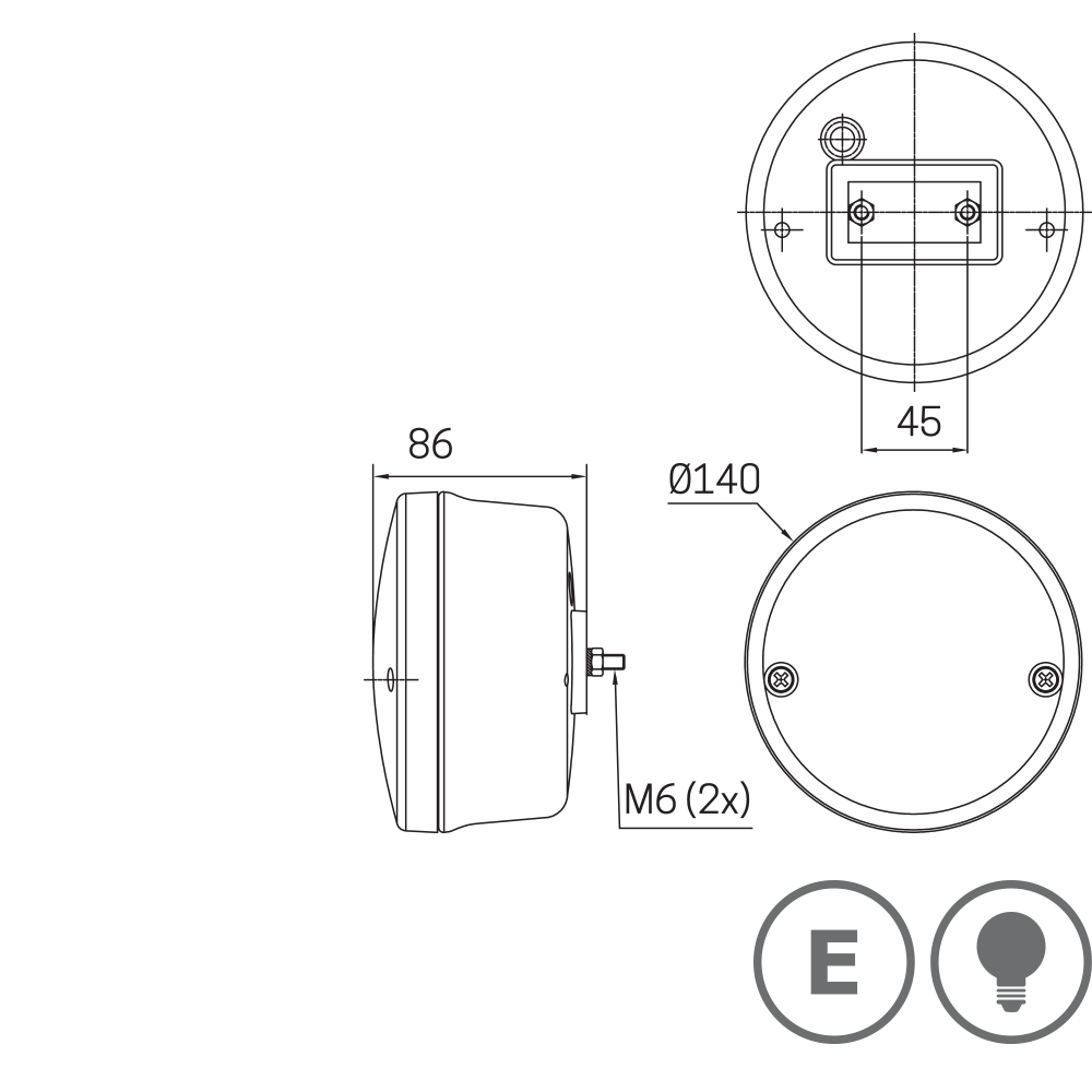 3164 - Homologated rear lamp